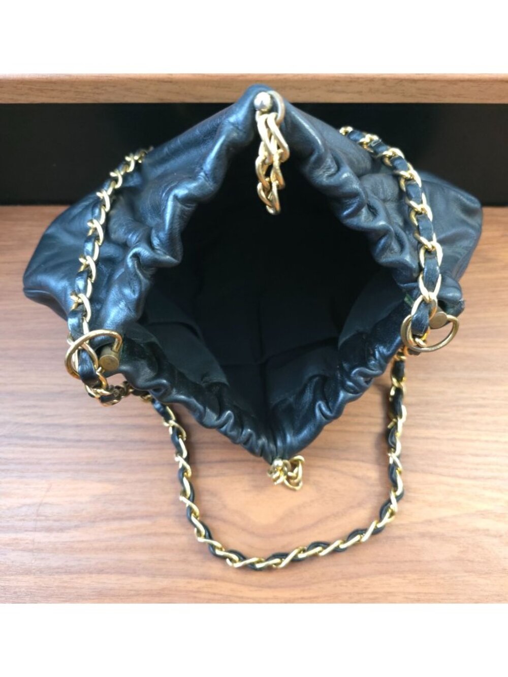 Vintage Sony Studios Wardrobe x Morris Moskowitz Black Leather Shoulder Bag - Picture 2 of 9